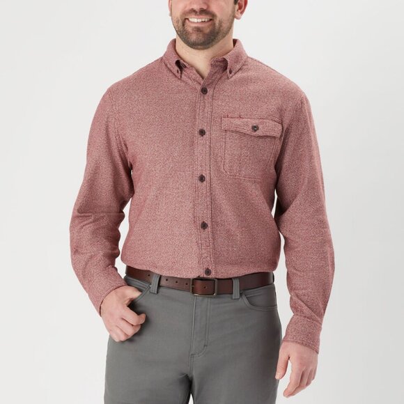 Duluth Free Swingin' Twist Cotton Flannel Relaxed Fit Button-Down Oversize Large - Picture 2 of 11